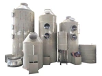 PP wet scrubber tower configurations for electroplating exhaust