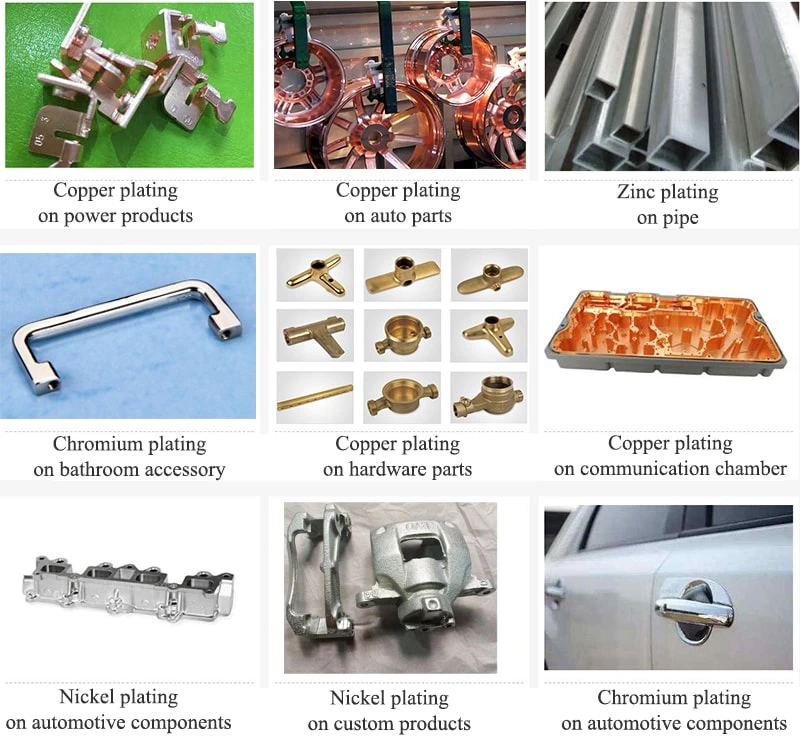 Cadena de producción automática de galvanoplastia de cobre, níquel y cromo para estantes de pórtico