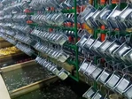 Tipo línea de electrochapado del estante del pórtico completamente automático para el niquelado de cromo de cobre