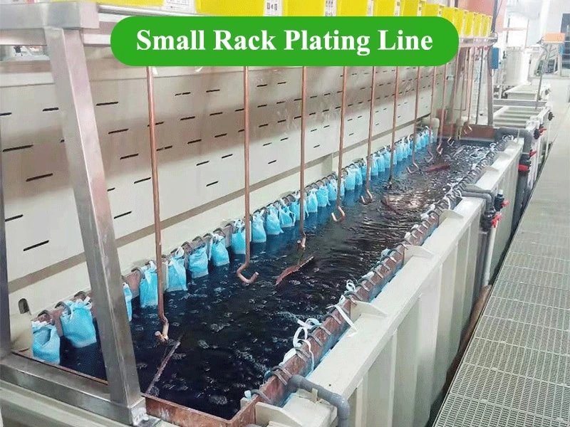 Small Electroplating Hardware Rack Plating Automatic Line For Copper Nickel Chromium