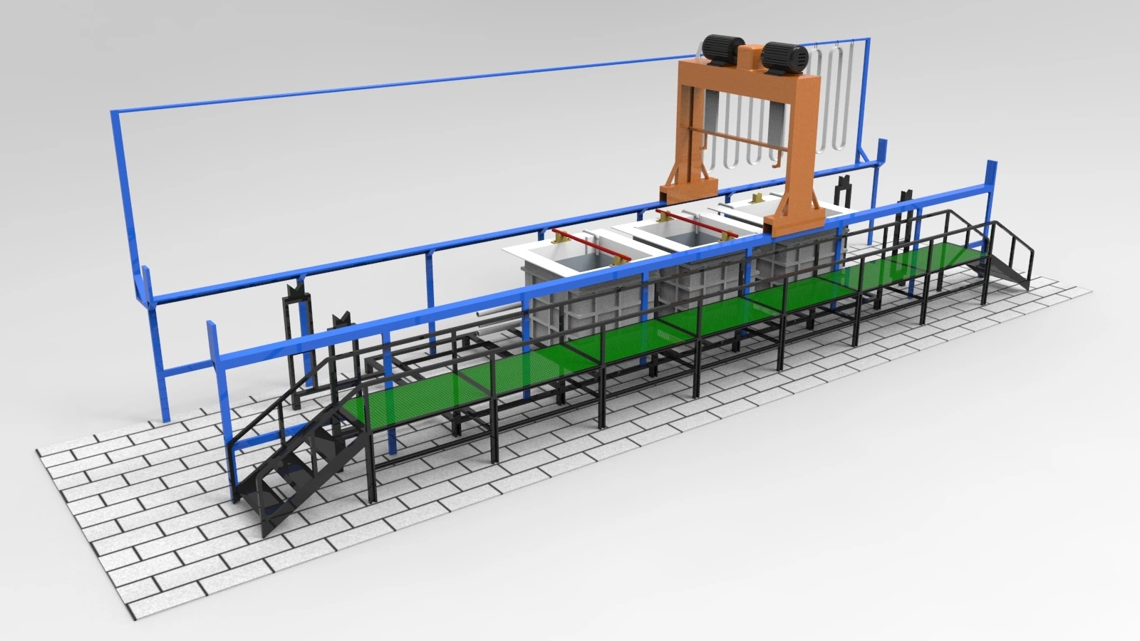 Línea de producción de galvanoplastia para accesorios de baño de aleación de cobre