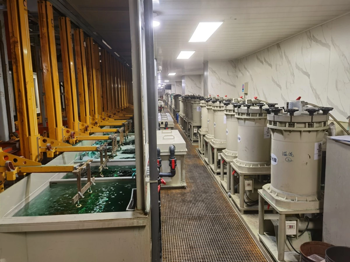 Wastewater treatment system in an electroplating plant