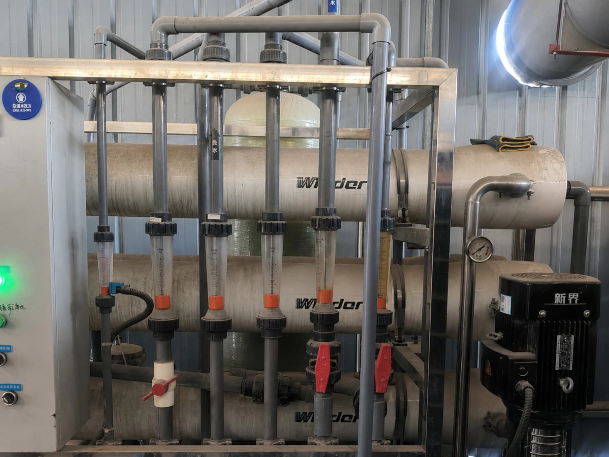 Rinse water and drainage piping beside electroplating tanks