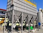 Large multi-compartment baghouse dust collector with multiple hoppers